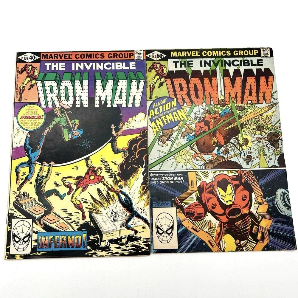 Iron Man Comic Lot Marvel Bronze Age 1980-1982 Issues 134 137 148 151 152 159